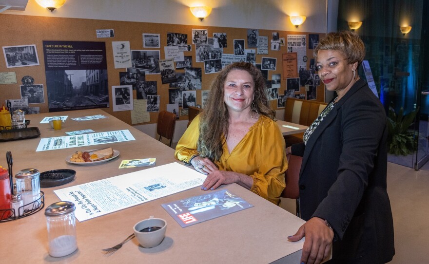 Constanza Romero-Wilson (l.), chief curator, and August Wilson African American Cultural Center President and CEO Janis Burley Wilson.