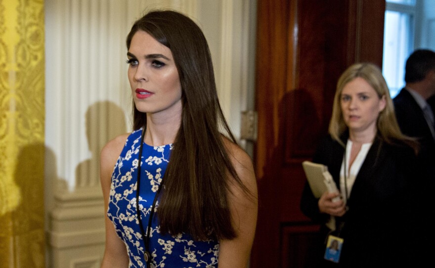 Hope Hicks will work alongside press secretary Sarah Huckabee Sanders until a permanent replacement is found.