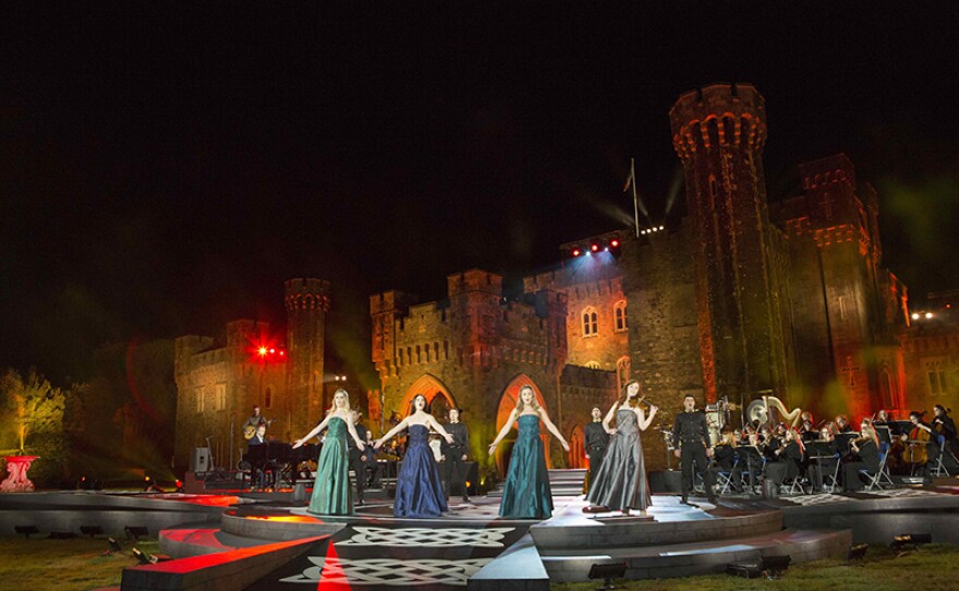 Celtic Woman performing at Johnstown Castle in Wexford, Ireland, the enchanting location for "Ancient Land."
From left to right: Megan Walsh, Mairead Carlin, Éabha McMahon and Tara McNeill.