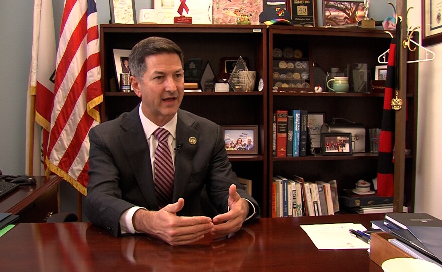 California assembly member Chris Ward in his district office in San Diego. Feb 20, 2025
