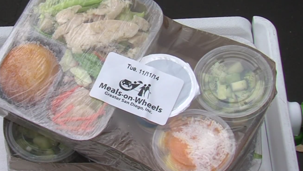 A meal from Meals on Wheels is ready for delivery in this photo from 2014.