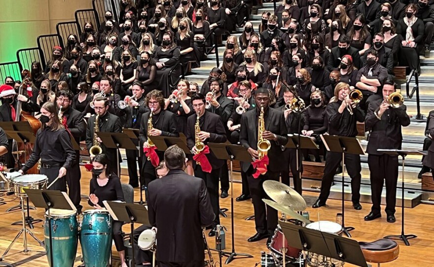 Students and faculty from SUNY Potsdam’s Crane School of Music join together in 2021 to celebrate the holiday season with the annual Crane Candlelight Concert.