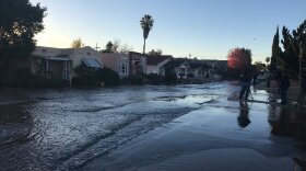 The 3500 block of Ray Street flooded after a water main break Tuesday, Dec. 17, 2019, sent water gushing onto the streets and into some homes.