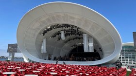 The San Diego Symphony held a ribbon cutting ceremony on Aug. 5, 2021 for their new, permanent outdoor venue, The Rady Shell at Jacobs Park. Concerts begin Friday, Aug. 6.