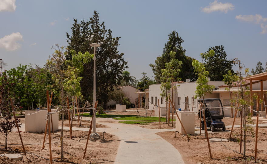A new neighborhood under construction at Kibbutz Nir Or,  southern Israel, Aug. 31, 2026. :::