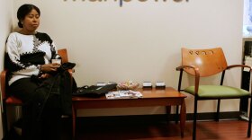 Linda Short waits to talk to a staffing specialist at Manpower, a temporary job placement firm, in San Francisco. The agency says that even when the economy improves, some of her clients won't staff back up to prior levels.