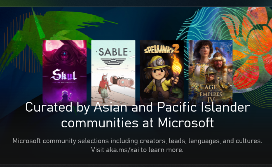 A Xbox Game Pass ad that ran on the service throughout May, Asian American and Pacific Islander Heritage Month.