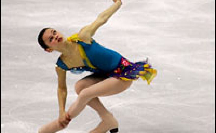 Skater Sasha Cohen of the United States performs during the women's short program, Feb. 21, 2006.