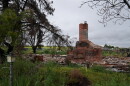 Property damage is shown at the location of a July 1, 2025, fireworks explosion in Esparto, Calif., Friday, April 10, 2026.