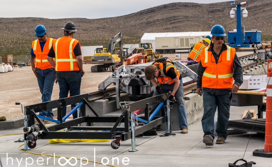 Hyperloop One tested a propulsion motor on a track, one component of the Hyperloop.