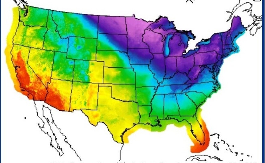 Tuesday's temperatures.