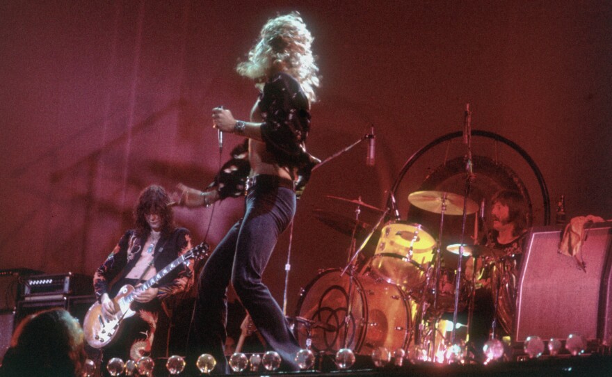 Led Zeppelin performing on stage in 1977. The band has been battling this allegation of copyright infringement since 2014.