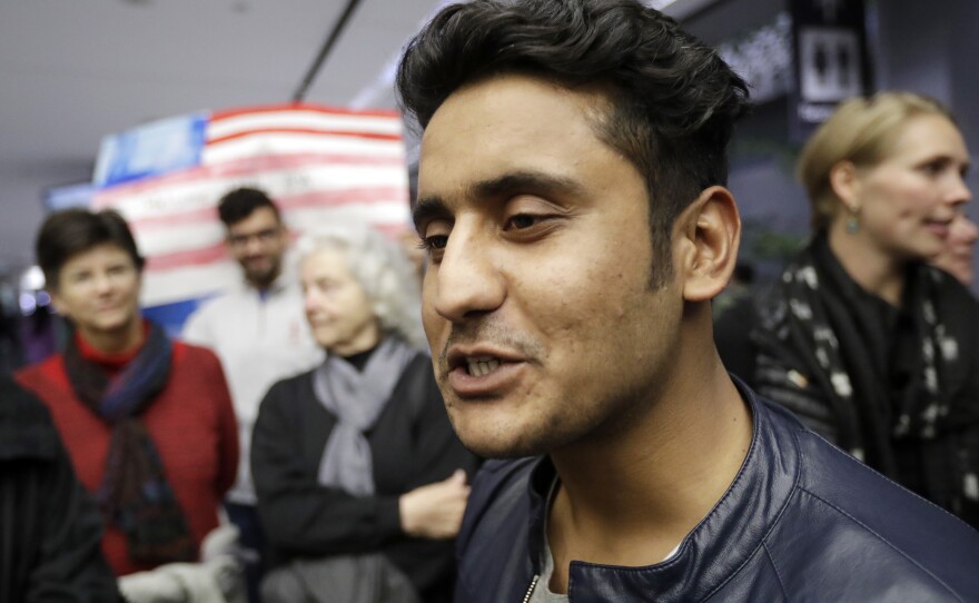 Former U.S. Army interpreter Qismat Amin arrived in the U.S. from Afghanistan on Feb. 8. Amin waited nearly four years for his Special Immigrant Visa, living in hiding after receiving death threats from the Taliban for helping American troops.