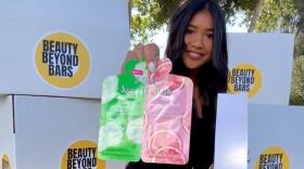 Lea Nepomuceno graduated from Scripps Ranch High School in June and now attends George Washington University. Last weekend, she returned to San Diego County to drop off beauty and hygiene products for inmates at Las Colinas Detention Facility, Santee, Calif., Oct. 7, 2023. 