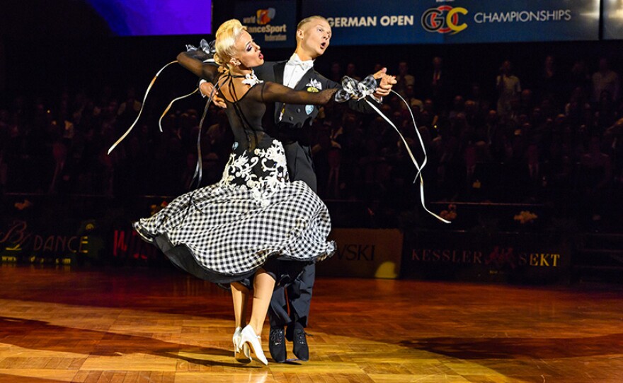 Dancers Leva Zukauskaite and Evaldas Sodeika of Lithuania. The WORLD DANCESPORT GRANDSLAM SERIES is back, featuring the best competitive dancers in the world vying for the most prestigious titles and the prize money in the world of dance.