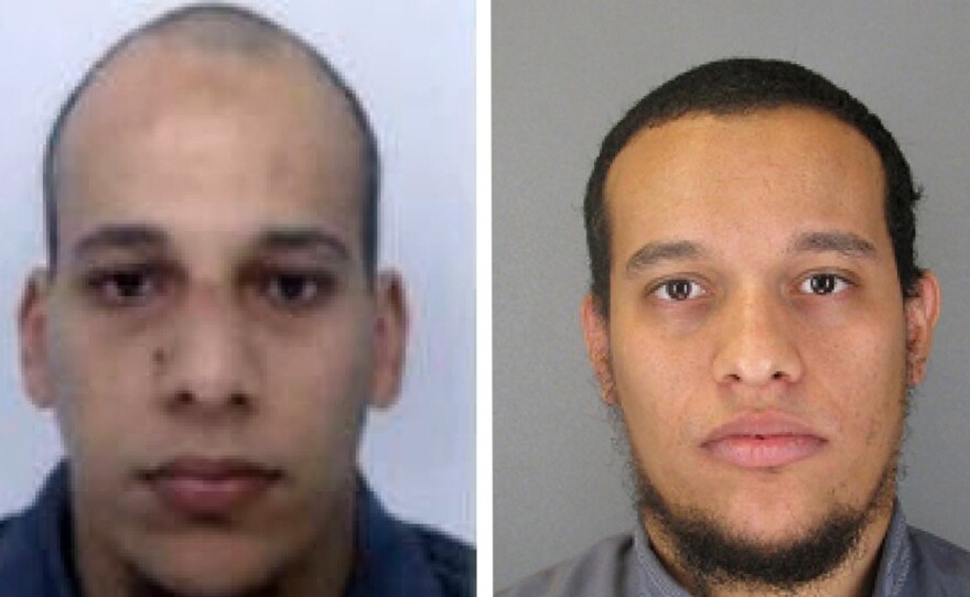 This photo provided by The Paris Police Prefecture Thursday, Jan.8, 2015 shows the suspects Cherif, left, and Said Kouachi.