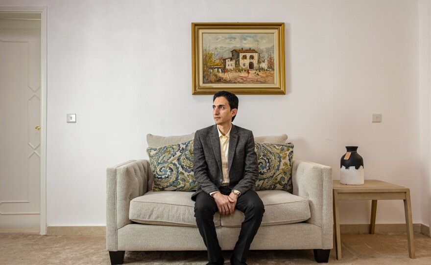 Husam Abukhedeir is shown Thursday at his home in Al Ain, United Arab Emirates, where his family lives now.
