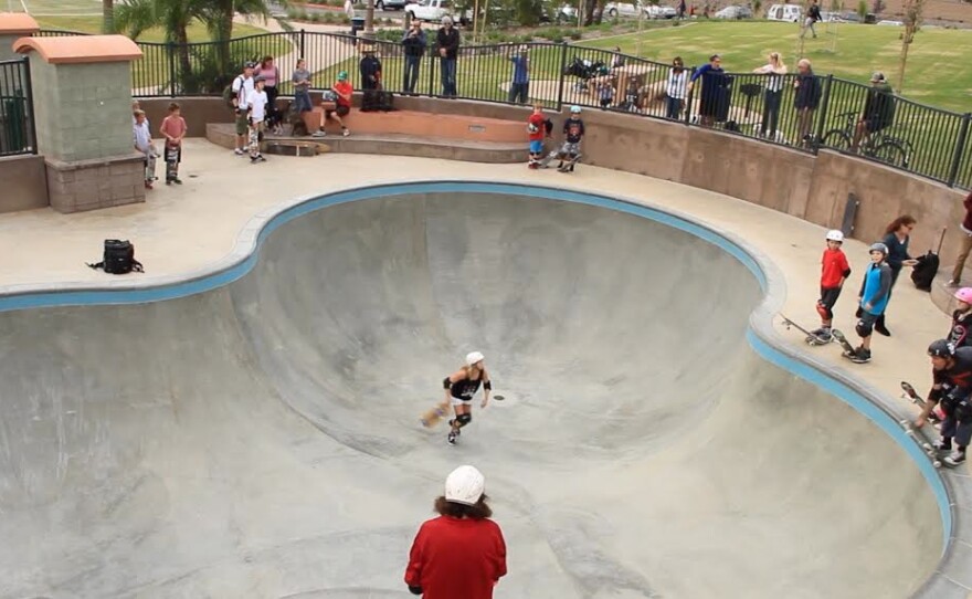 The skate park at Encinitas' community park.