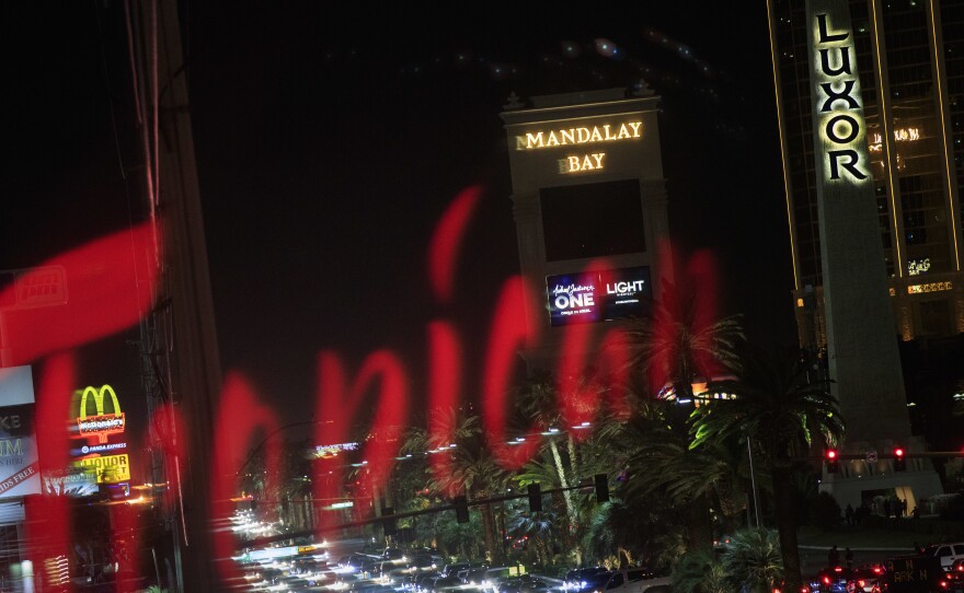 The parent company of the Mandalay Bay Resort and Casino had put out a statement that appeared to contradict the police timeline of the mass shooting.