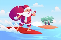 Surfin’ Santa 