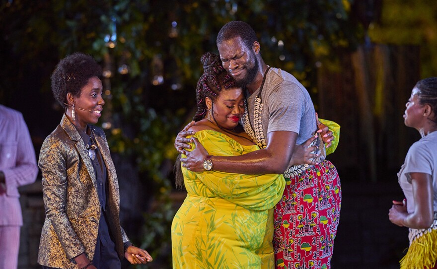 Mayaa Boateng, Abena and Kyle Scatliffe in GREAT PERFORMANCES "Merry Wives.”