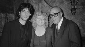 Jackie Estrada at the 1994 Comic-Con with writer Neil Gaiman and cartoonist/writer Will Eisner.
