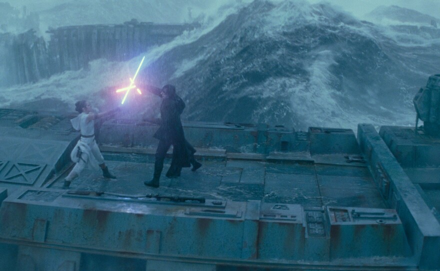 Rey (Daisy Ridley) and Kylo Ren (Adam Driver) met yet again in "Star Wars: The Rise of Skywalker."