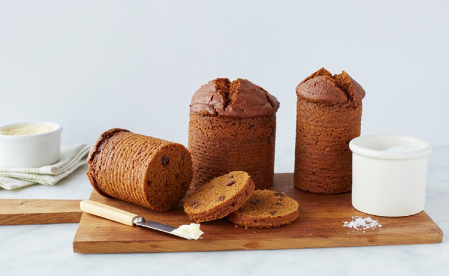 Martha’s recipes highlight New England’s rich culinary heritage, including steamed Boston brown bread made in a can.