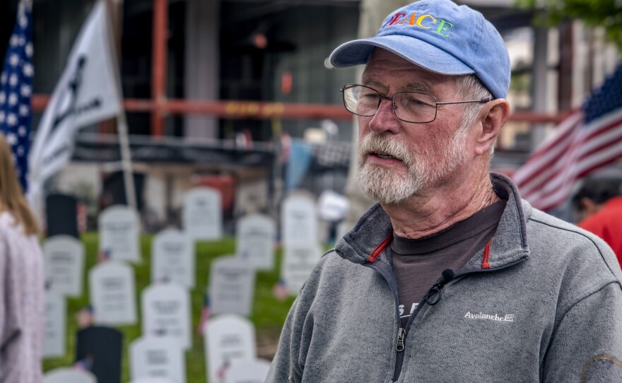 David Patterson from San Diego Veterans for Peace, San Diego, May 29, 2023.<br/>