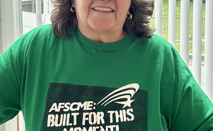 Patty Taylor has been spearheading a postcard writing campaign, urging AFSCME members to vote for Sherrod Brown.