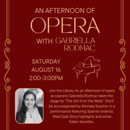 Summer Festival Concert: An Afternoon of Opera with Gabriella Rodmac