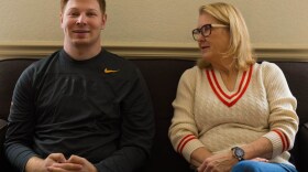 Chris Fellmeth and his mother, Nancy, in their home are shown in this undated photo. 