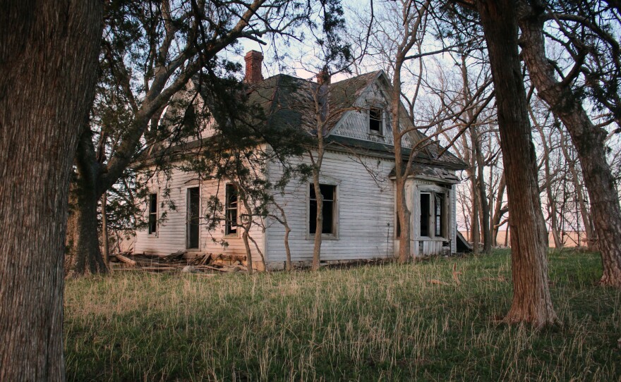 An abandoned farmstead near Wheaton, Kans.