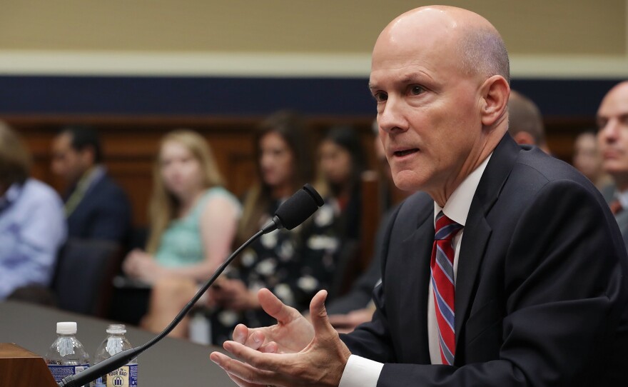 Former Equifax CEO Richard Smith testifies about the company's massive data breach before a House Energy and Commerce subcommittee on Tuesday.