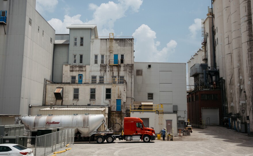 The industrial complex in Carthage where many Latinx residents work is a half-mile walk from the town square.