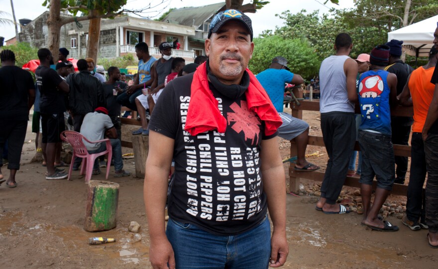 Omar Vivó, a 45-year-old Cuban migrant, in Necoclí, Colombia in September, on his more than 3,000-mile journey to the U.S. Next Vivó made his way to the Darién Gap to trek on foot through the jungle to the Panama border.