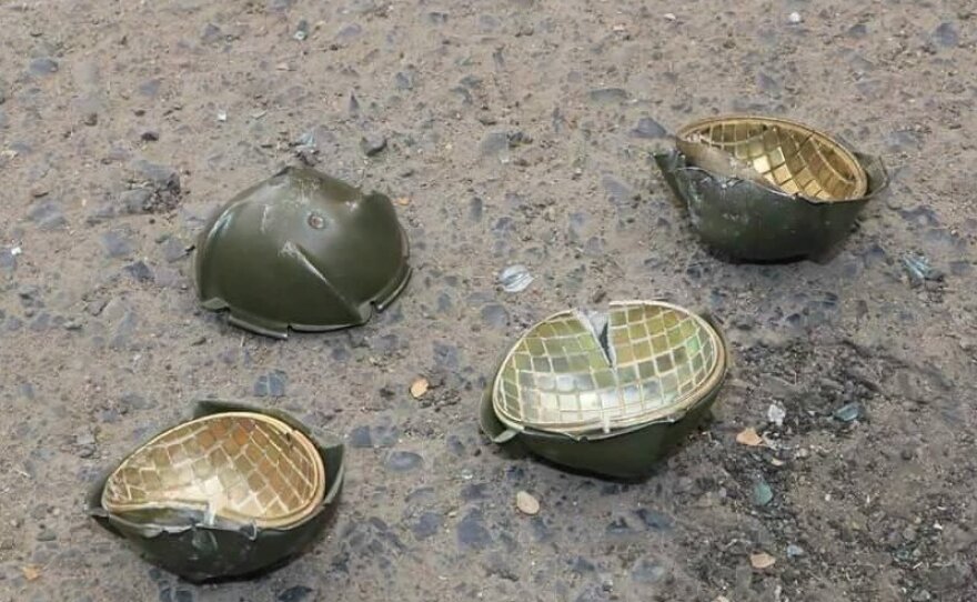 These are submunitions that broke apart Wednesday in the Hayal Sayeed neighborhood of Sanaa in Yemen, Human Rights Watch says.