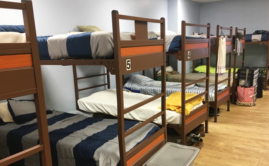 After about a week in detox, the men spend 60 to 90 days in this room during their treatment at Recovery Point.