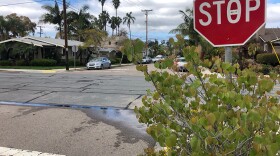 Skies brighten in the North Park neighborhood after a slow-moving storm that drenched the region finally lifts in San Diego, April 11, 2020