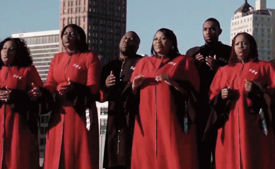 Members of the Larry Callahan and Selected of God gospel choir