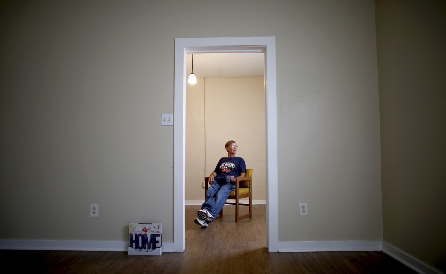 Ronald Engberson served a short stint in the Marines in 1979. Until recently, he had been homeless the past 10 years.