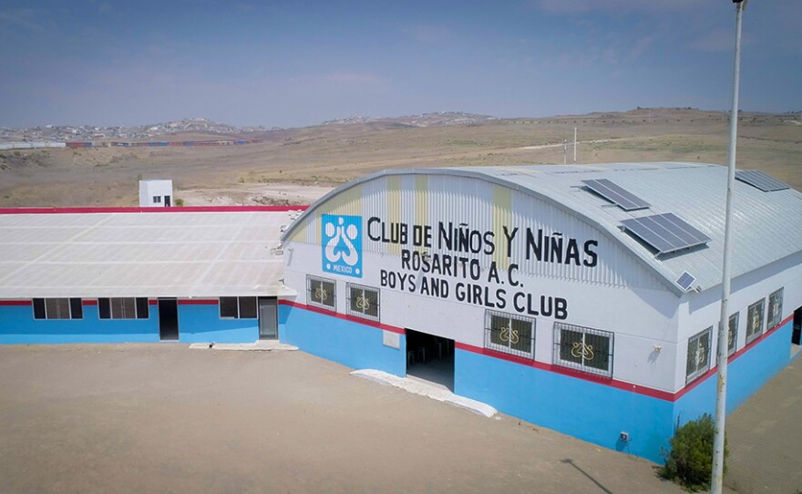 Aerial view of the Rosarito Boys and Girls Club. Mexico.