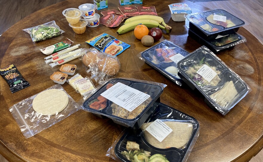 The contents of the 11 millionth meal delivered to Thomas Willaredt are shown on December 16, 2022.