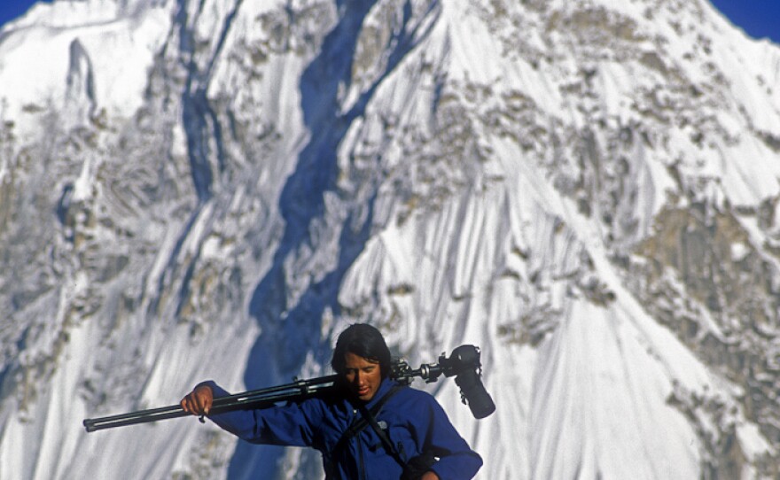 Photographer Jimmy Chin on assignment in the Karakoram mountains of Pakistan.