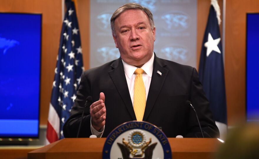 Secretary of State Mike Pompeo tells reporters Friday that the United States will withdraw from the Intermediate-Range Nuclear Forces Treaty with Russia.