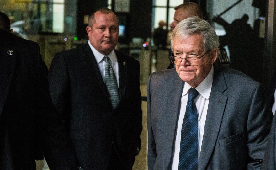 Former U.S. House Speaker Dennis Hastert leaves a federal courthouse in Chicago this fall after pleading guilty to charges related to a hush money scandal.