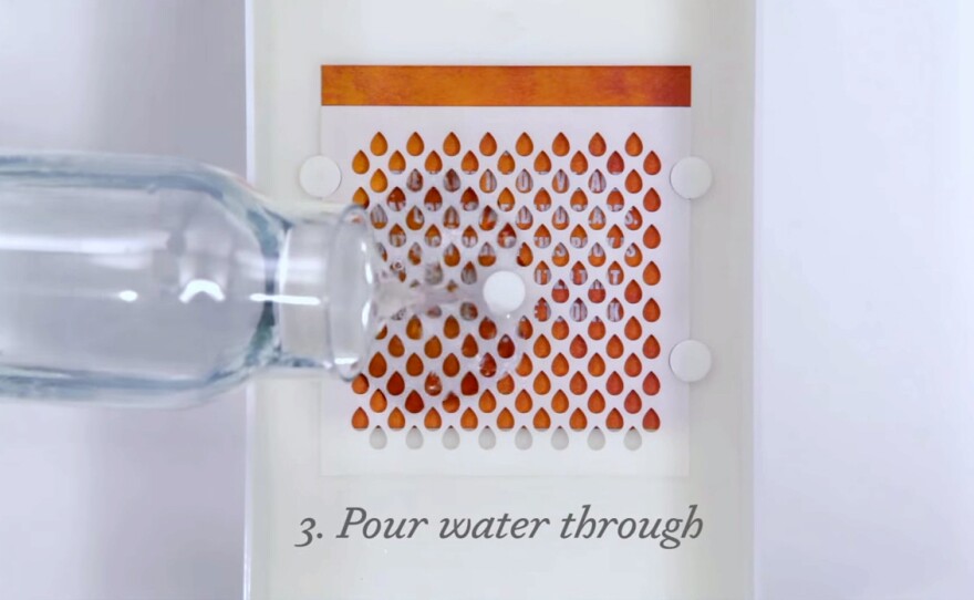 Each page of the new "Drinkable Book" from the organization WaterisLife can be used to treat water for bacteria.