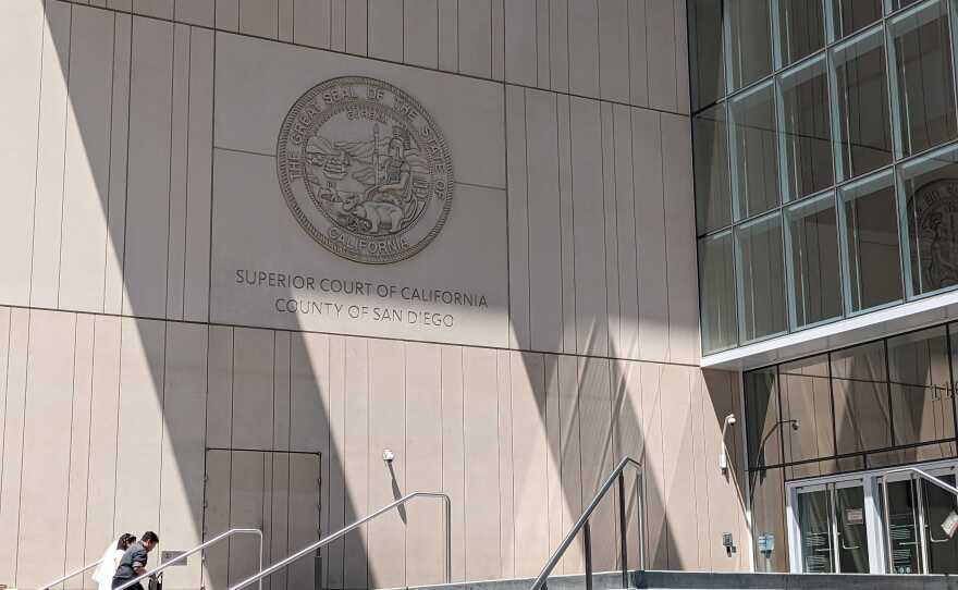 The exterior of the San Diego County Superior Court in downtown San Diego, April 28, 2023.