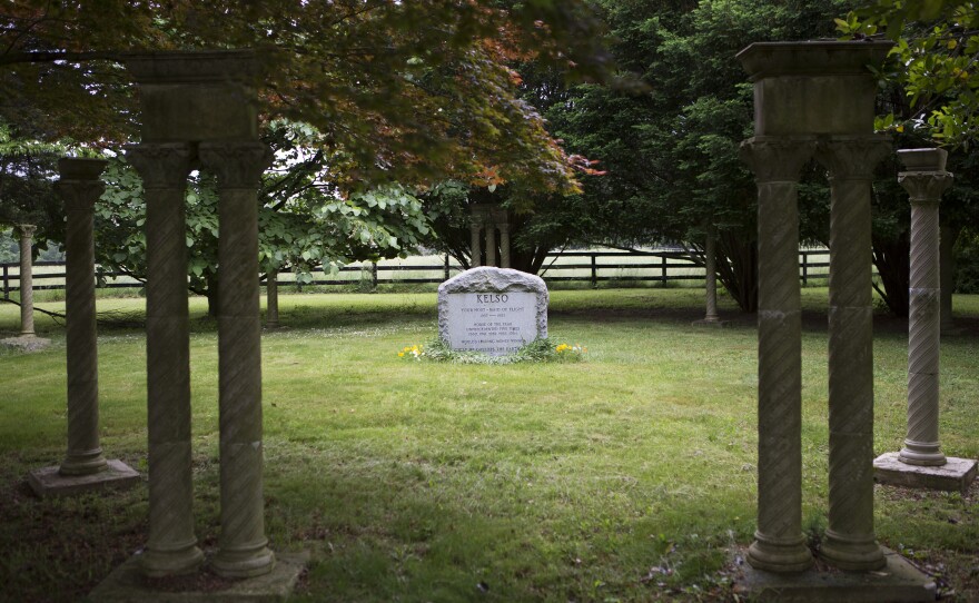 Former thoroughbred champion Kelso is buried at Woodstock Farm. Kelso had an active second career after retiring from the racetrack, but many former racehorses end up at slaughterhouses.