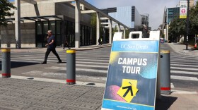 A sign advertises campus tours at UC San Diego on Wednesday, July 30, 2025.